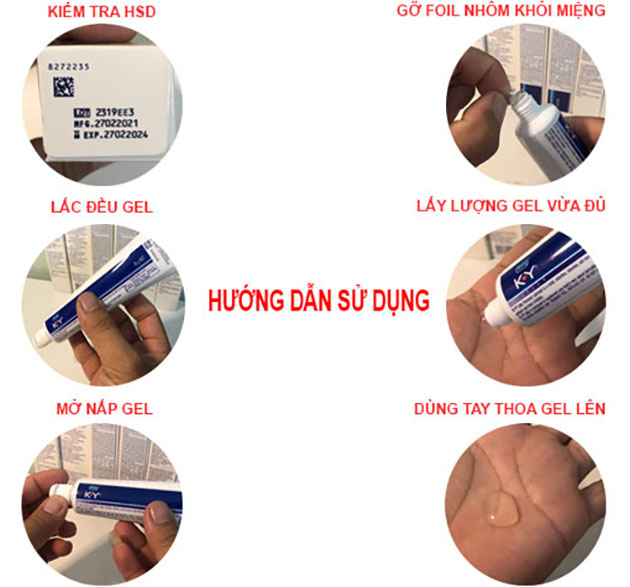 Hướng dẫn sử dụng gel bôi trơn Ky